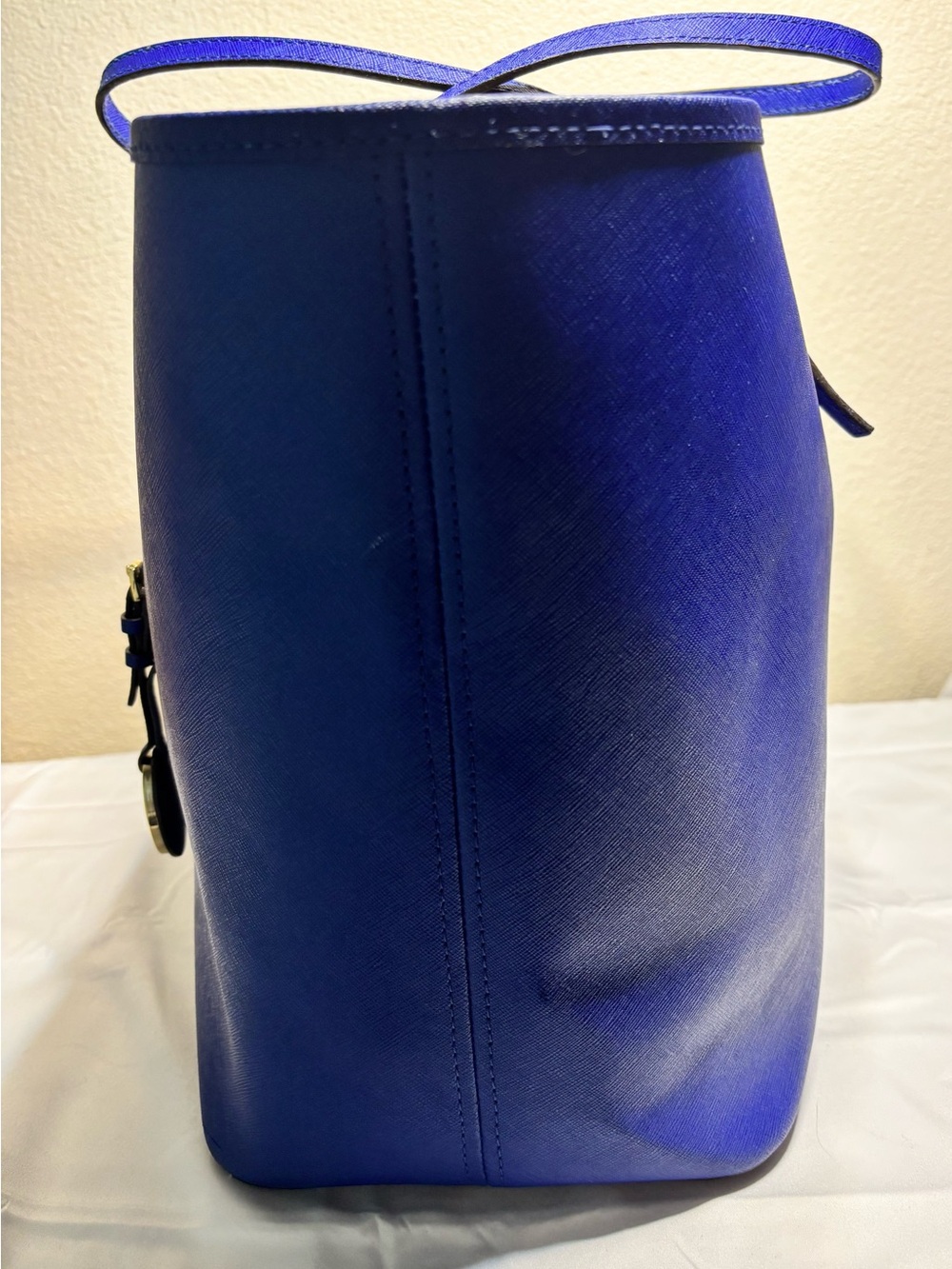 Michael Kors Large Unlined “Minimalist Travel” Tote in Blue with Gold Hardware - Picture 3 of 12